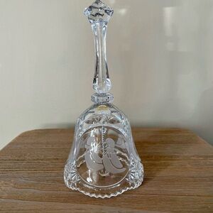 Vintage Lead Crystal Bell with Geese Design